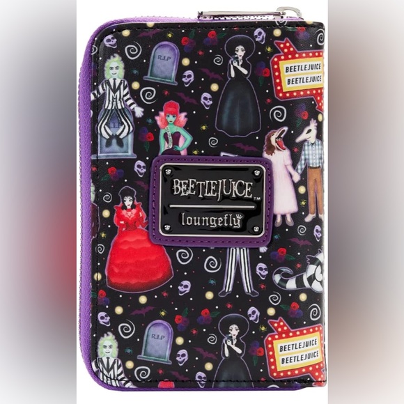 Loungefly Beetlejuice Icons Vegan Leather Mini Backpack & Wallet Set -NWT - Picture 12 of 13